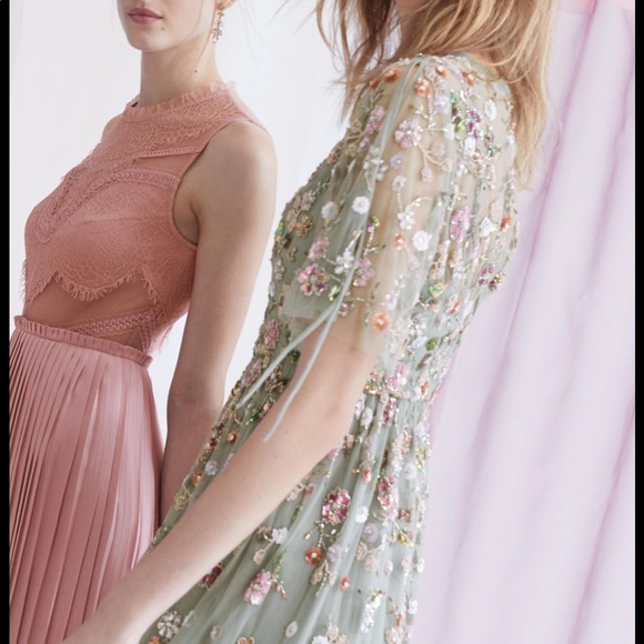 ISO needle and thread Bobbi sage green floweret dress - Picture 5 of 8